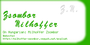 zsombor milhoffer business card